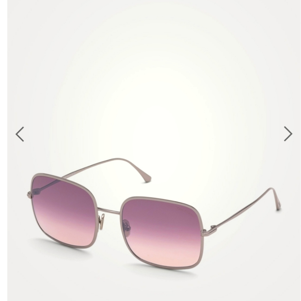 NWT TOM FORD KIERRA SQUARE MIRRORED METAL SUNGLASSES